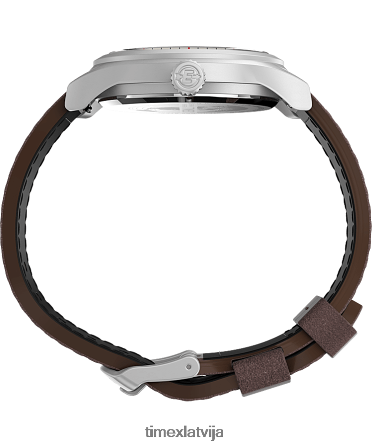 pulksteņi | Timex vīriešiem Expedition north Sierra 40mm ādas siksniņas pulkstenis nerūsējošais tērauds/brūns/krēms 402PZN188