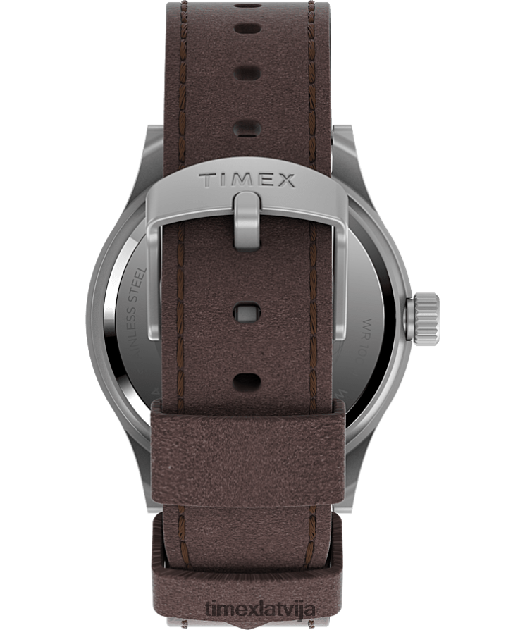 pulksteņi | Timex vīriešiem Expedition north Sierra 40mm ādas siksniņas pulkstenis nerūsējošais tērauds/brūns/krēms 402PZN188