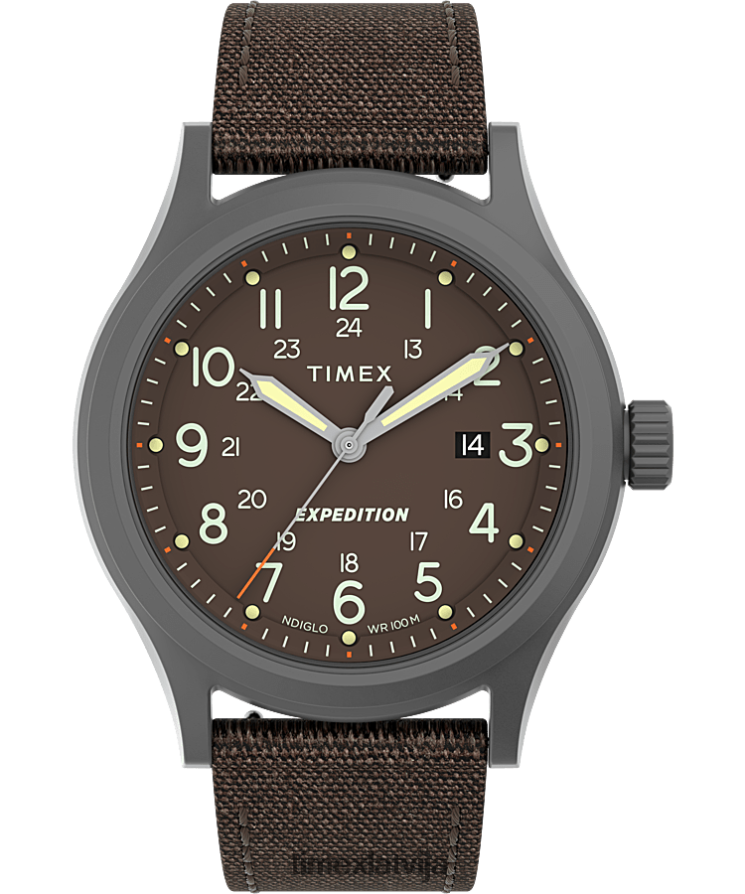 pulksteņi | Timex vīriešiem expedition north Sierra 40mm auduma siksnas pulkstenis nerūsējošais tērauds/brūns 402PZN239