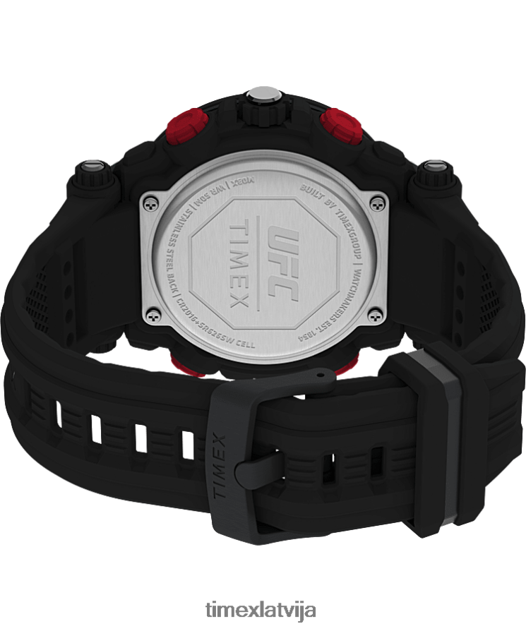 pulksteņi | Timex vīriešiem ufc trieciena 50mm sveķu siksniņas pulkstenis melns 402PZN252